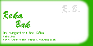 reka bak business card